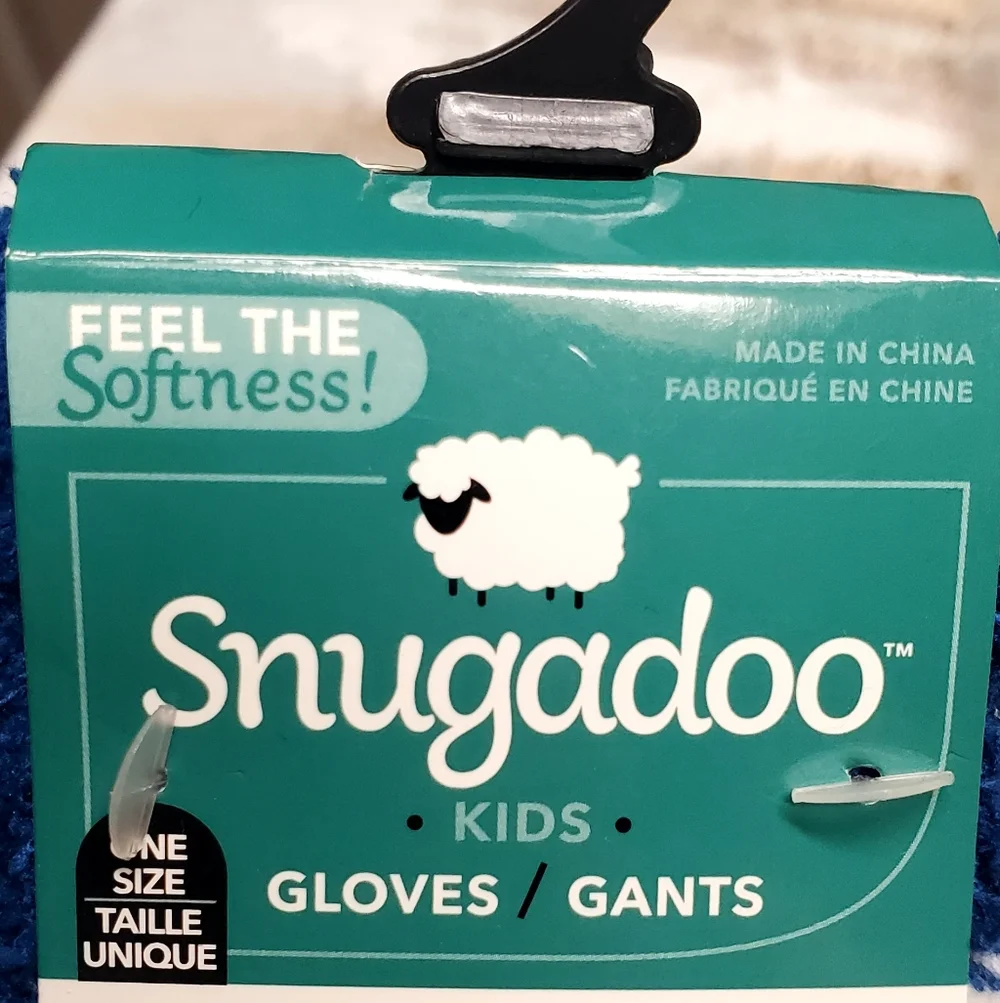 Snugadoo Kids Blue Fuzzy Gloves Size 2-4T
